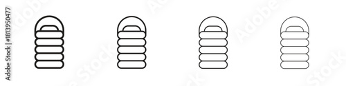 Sleeping bag icon line icon. linear style vector symbols collection on white background