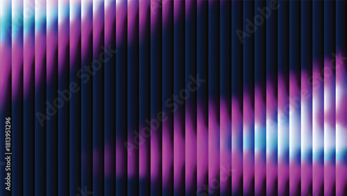 Purple pink gradient abstract background with ribbed glass effect. Futuristic fractal glass background with soft wave and glow. Perfect for tech branding, poster, product presentation, ad designs