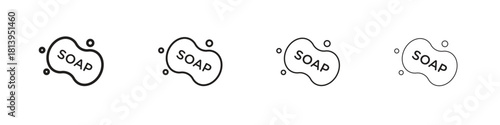 Soap bar icon line icon. linear style vector symbols collection on white background