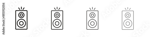 Soundbox icon line icon. linear style vector symbols collection on white background