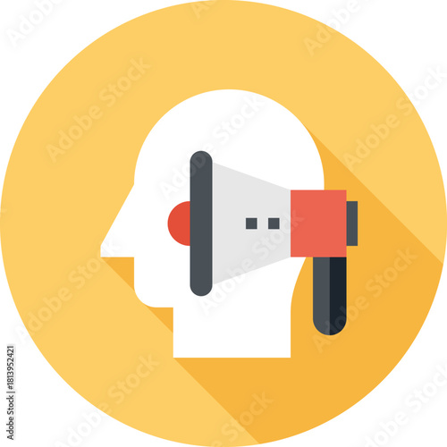 Modern PR manager flat line vector illustration icon design concept. Icon for mobile and web graphics. Flat symbol, logo creative concept. Simple and clean flat pictogram