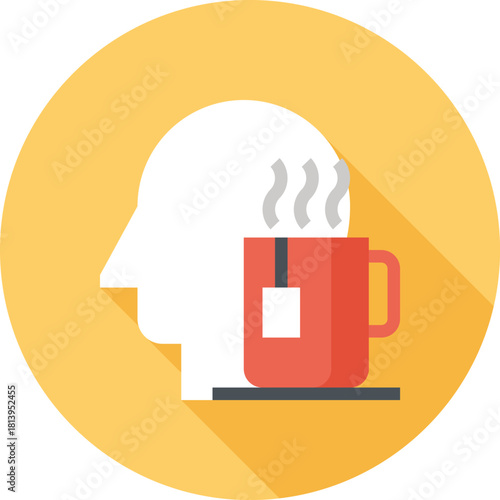 Modern take a break flat line vector illustration icon design concept. Icon for mobile and web graphics. Flat symbol, logo creative concept. Simple and clean flat pictogram