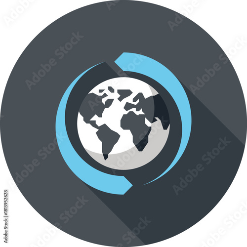 Modern biosphere conservation flat line vector illustration icon design concept. Icon for mobile and web graphics. Flat symbol, logo creative concept. Simple and clean flat pictogram