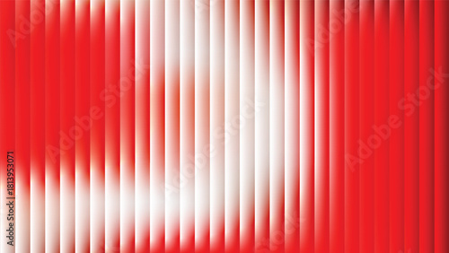 red and white gradient abstract background with ribbed glass effect. Futuristic fractal glass background with soft wave and glow. Perfect for tech branding, poster, product presentation, ad designs