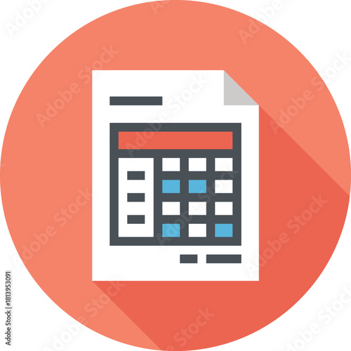 Modern invoice flat line vector illustration icon design concept. Icon for mobile and web graphics. Flat symbol, logo creative concept. Simple and clean flat pictogram