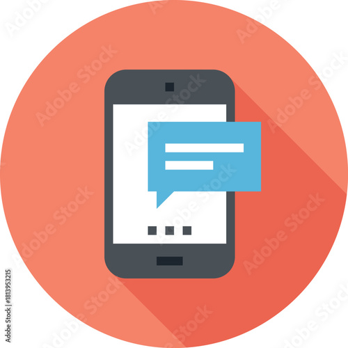 Modern speech bubbles flat line vector illustration icon design concept.