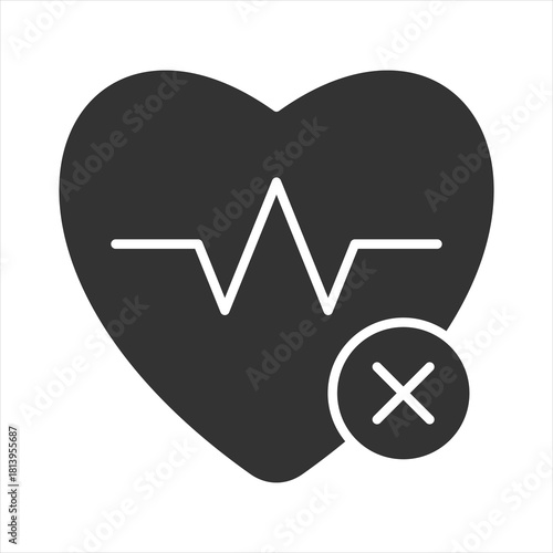 Comorbidity Glyph Icon Vector Illustration