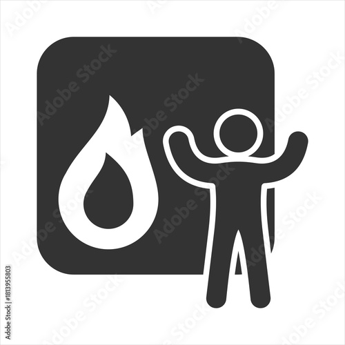Burnout Glyph Icon Vector Illustration