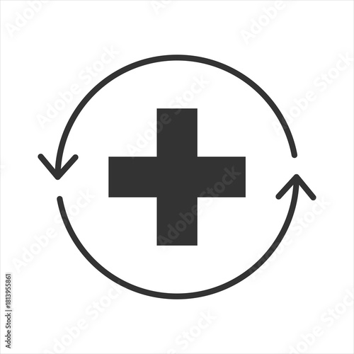 Recovery Glyph Icon Vector Illustration