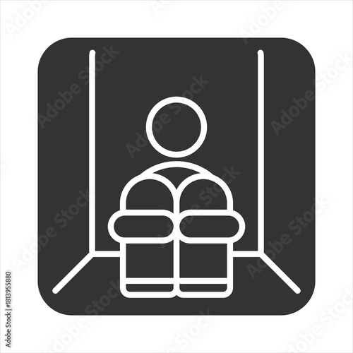 Phobias Glyph Icon Vector Illustration