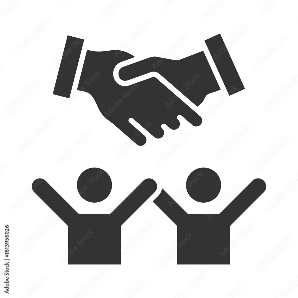 Obraz premium Social Support Glyph Icon Vector Illustration