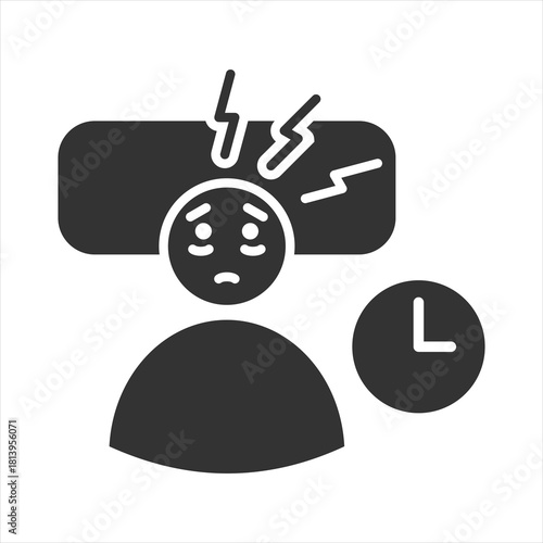 Insomnia Glyph Icon Vector Illustration