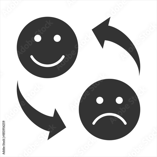 Coping Strategies Glyph Icon Vector Illustration