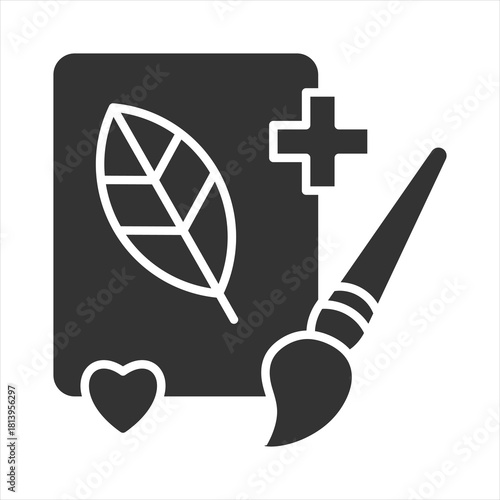 Art Therapy Glyph Icon Vector Illustration