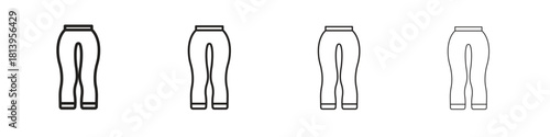 Sweatpants icon line icon. linear style vector symbols collection on white background