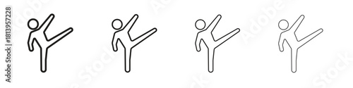 Taekwondo icon line icon. linear style vector symbols collection on white background