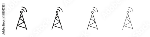 Telecom icon line icon. linear style vector symbols collection on white background
