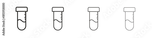 Test tube icon line icon. linear style vector symbols collection on white background