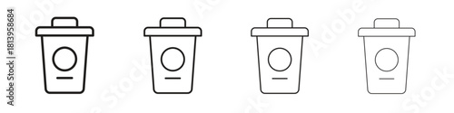 Trash compactor icon line icon. linear style vector symbols collection on white background