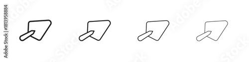 Trowel icon line icon. linear style vector symbols collection on white background