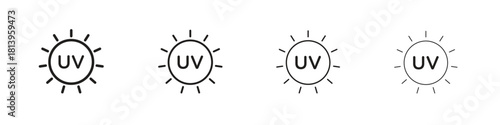 UV icon line icon. linear style vector symbols collection on white background