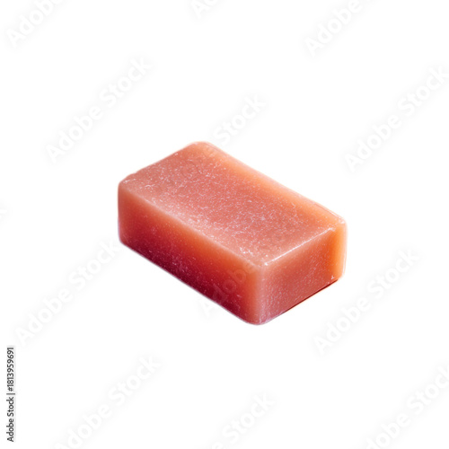 Single Bar of Soap Isolated on a Contrasting Background Perfect for Personal Care and Hygiene Concepts in Stock Photography