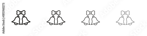 Wedding Bells icon line icon. linear style vector symbols collection on white background