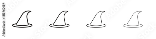 Witch hat icon line icon. linear style vector symbols collection on white background
