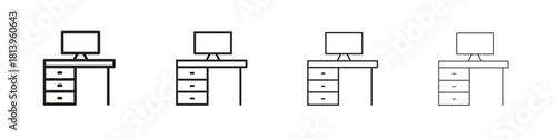 Workspace icon line icon. linear style vector symbols collection on white background