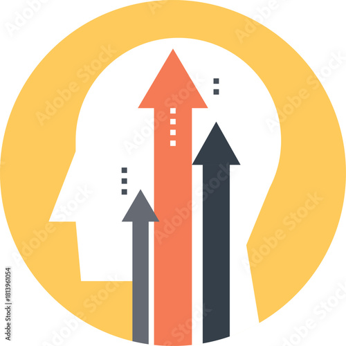 personal development flat web icon concept