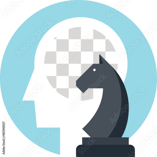 tactics flat web icon concept