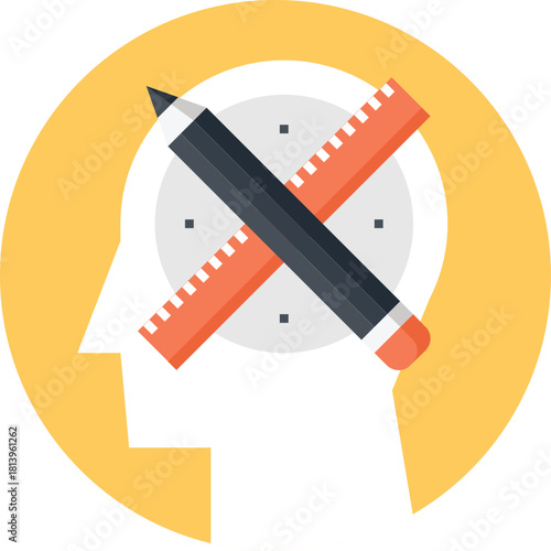 creativity flat web icon concept