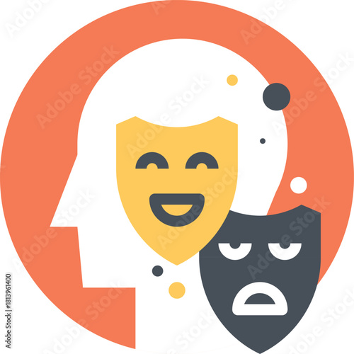 emotions flat web icon concept