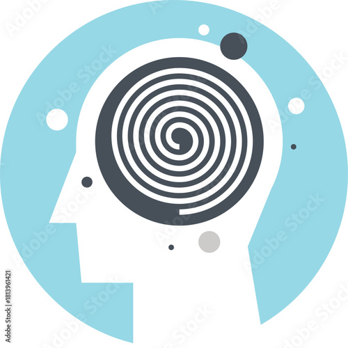 obsession flat web icon concept