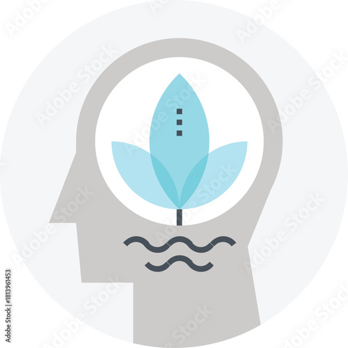 calmness flat web icon concept