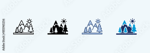 nature  multiple style icon collection