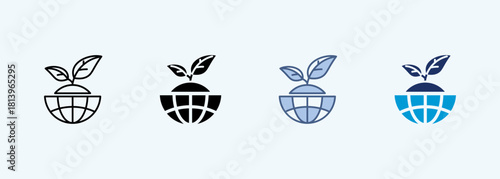 ecology multiple style icon collection