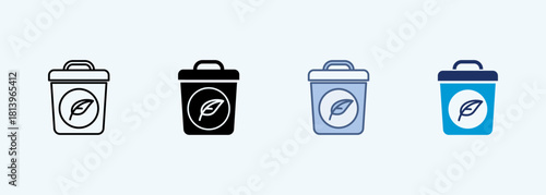 recycle bin multiple style icon collection