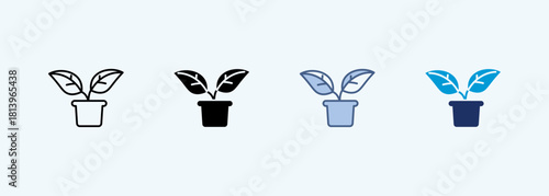 plant multiple style icon collection