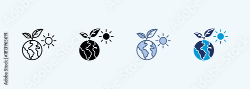 biodiversity multiple style icon collection