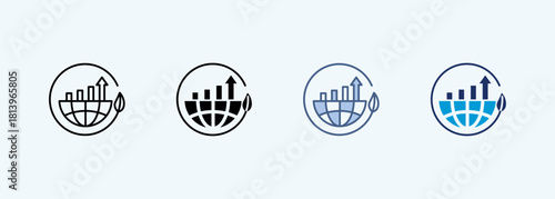 sustainable development multiple style icon collection