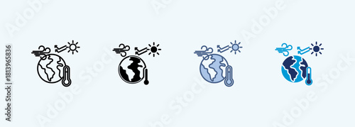 greenhouse gases multiple style icon collection