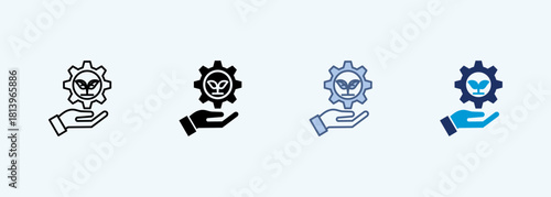 organic farming multiple style icon collection