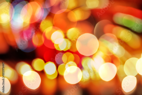 Abstract Christmas lights background, abstract bokeh background with vibrant colorful  blur lights, perfect for festive celebrations