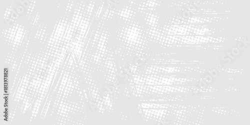 Dot white gray wave light technology texture background. Abstract big data digital  halftone