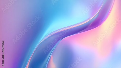 Elegant Flowing Abstract Waves With Soft Pastel Gradient Purple Blue Pink Creating Smooth Modern Digital Background Art
