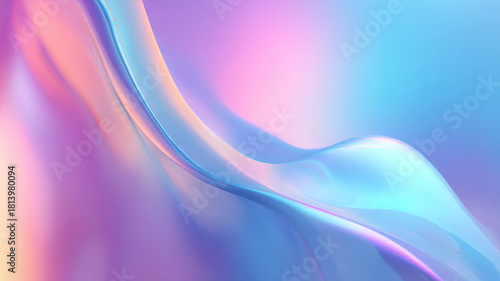 Wallpaper Mural Elegant Flowing Abstract Waves With Soft Pastel Gradient Purple Blue Pink Creating Smooth Modern Digital Background Art Torontodigital.ca