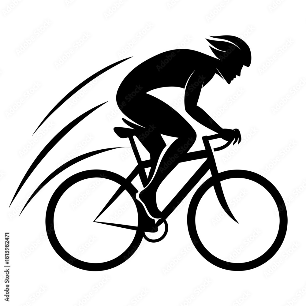 Fototapeta premium Cycling Silhouette