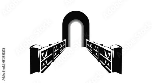 Open gateway leading to a bright new opportunity or future