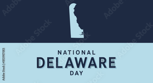 National Delaware Day A Silhouette Map of the First State
